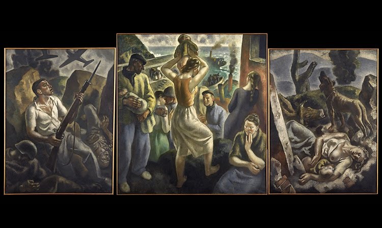 Tríptico de la Guerra del pintor bilbaíno Aurelio Arteta