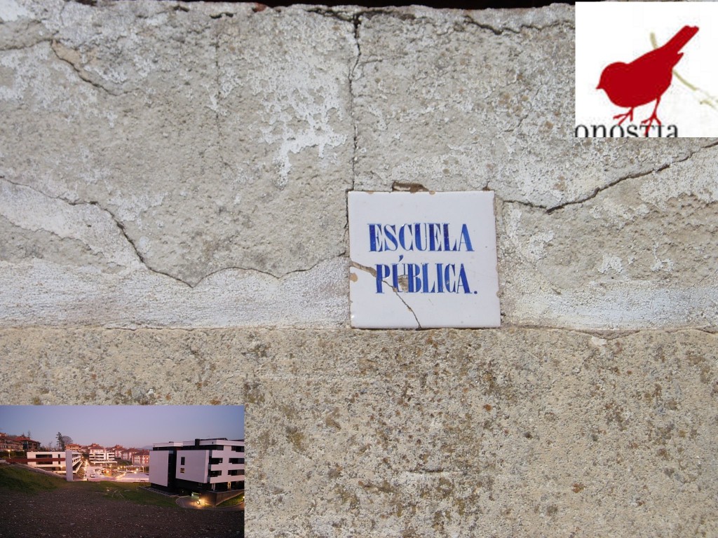 La plaza, a falta del edificio escolar, es una boca desdentada