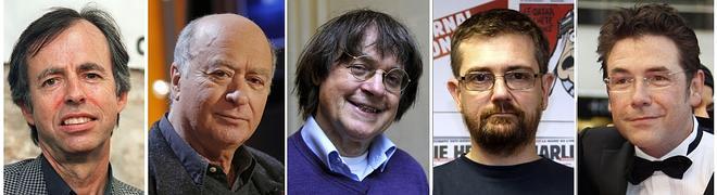 Bernard Maris, Georges Wolinski, Jean Cabut, Charb y Tignous. / Afp